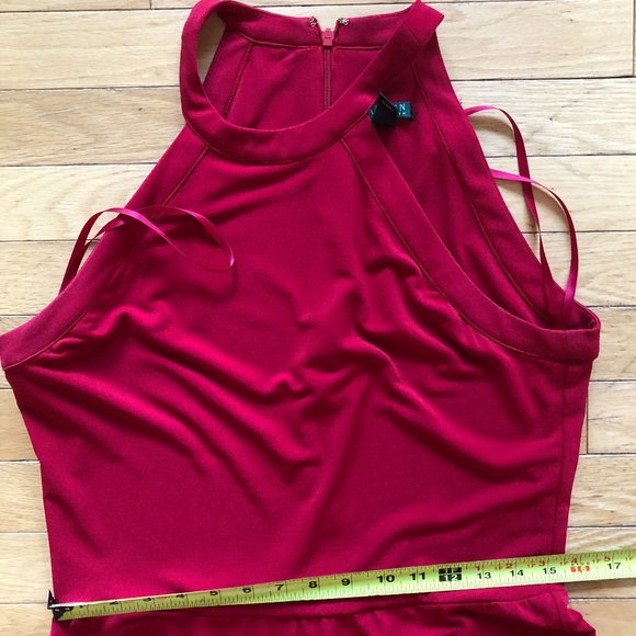 Gorgeous Ralph Lauren Red Sleeveless Wide-Leg Jumpsuit - Picture 13 of 16